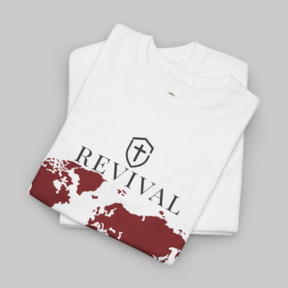 ✝️ REVIVAL World Map Tee — Faith in Motion T-Shirt