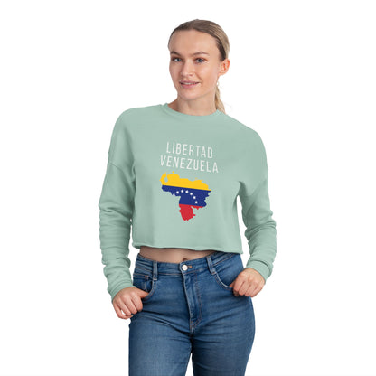 Libertad Venezuela Cropped Sweatshirt | Women’s Patriotic Long Sleeve