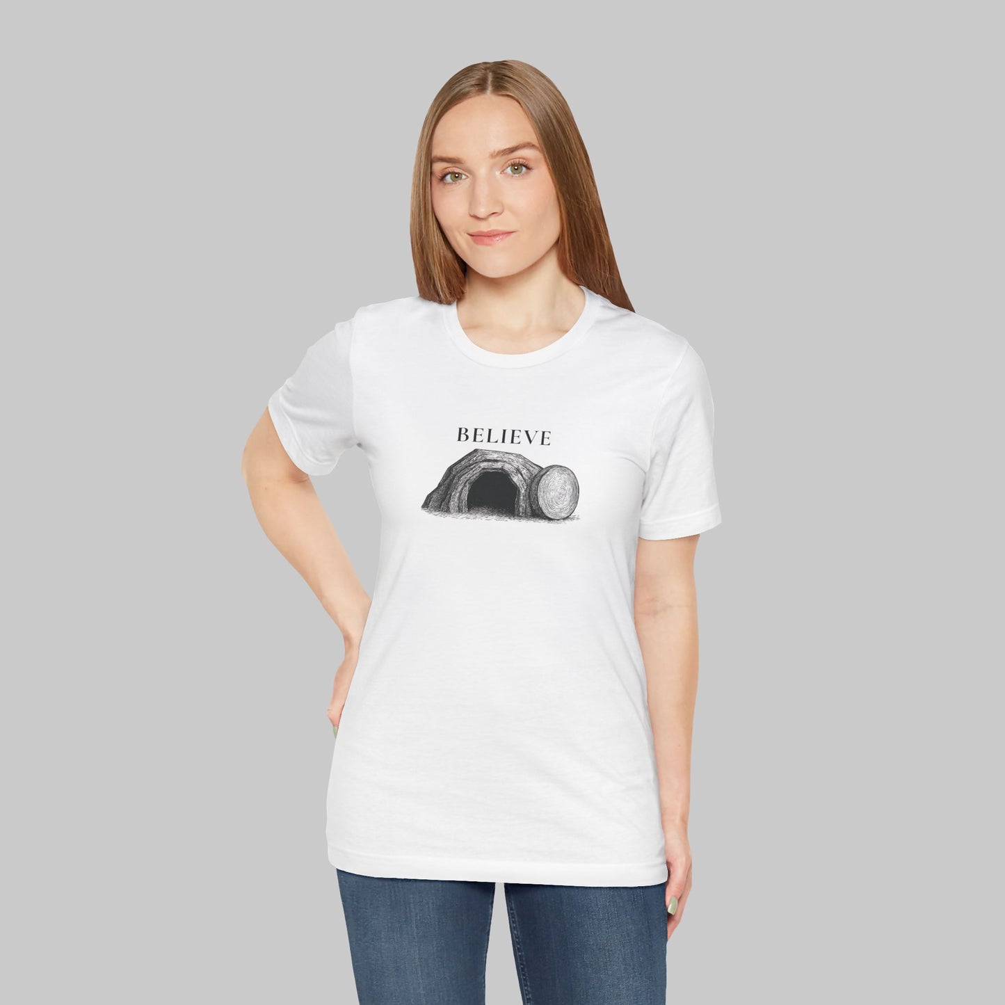 ✝️ Believer Resurrection Tee — Faith-Inspired “Believe” Graphic T-Shirt