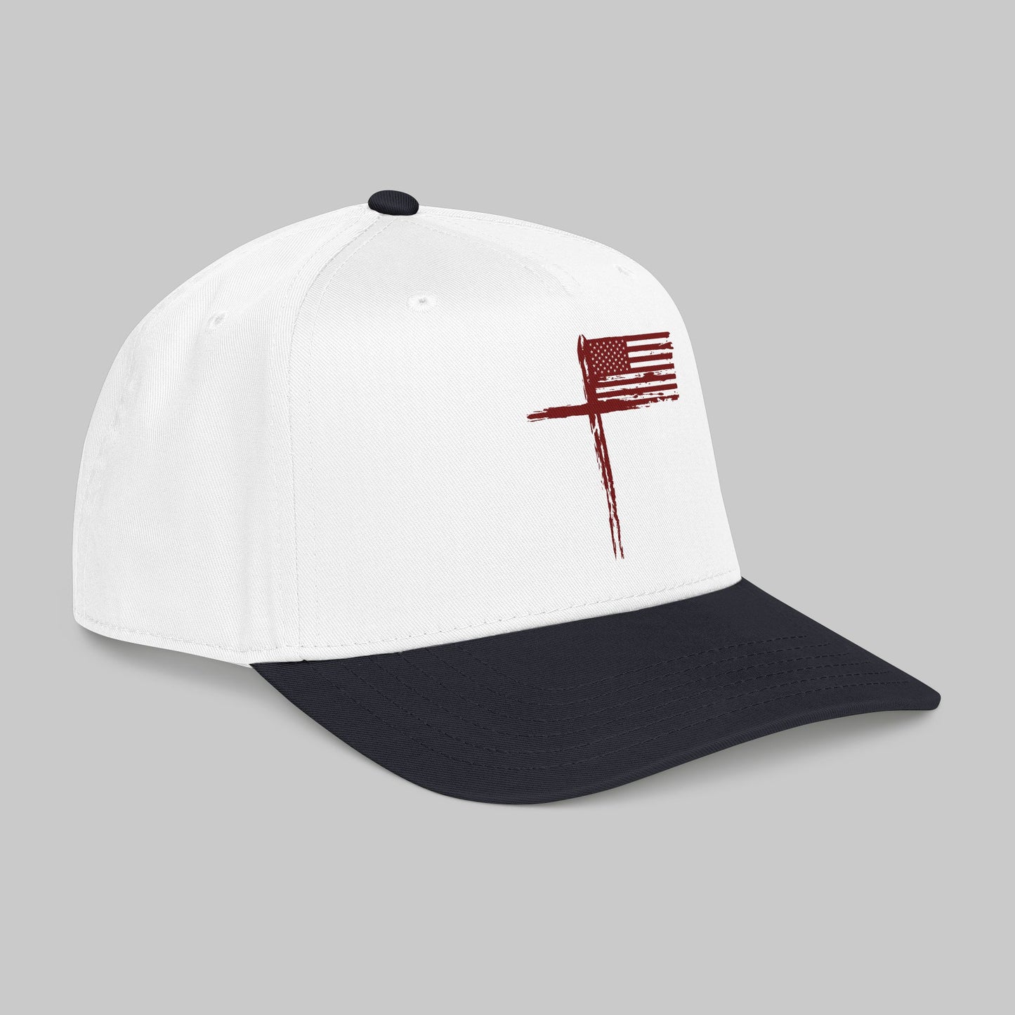 ✝️ Distressed Flag Baseball Cap — Faith-Inspired Vintage Patriotic Hat