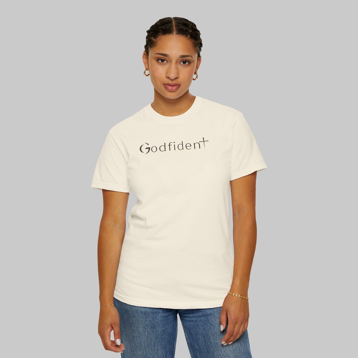 ✝️ Godfident T-Shirt — Minimal Christian Faith Tee