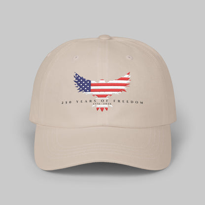 ✝️ 250 Years of Freedom Dad Cap — Subtle Patriotic USA Flag Hat
