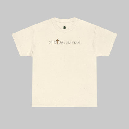 ✝️ Spiritual Spartan Tee — Minimal Faith Cross T-Shirt