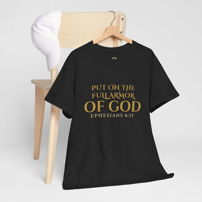 ✝️  Armor of God Christian T-Shirt — Minimal Faith Statement (Optional) Personalization
