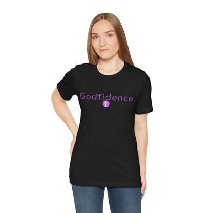 💜 Godfidence Christian Tee — 'Godfidence' Cross Faith T-Shirt | 💜 Optional Personalized Gift