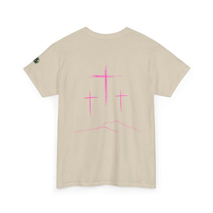Premium Tee | with 3 Pink Crosses on the back