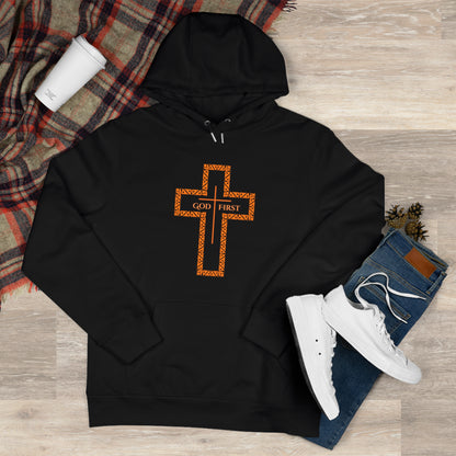 King Hooded Sweatshirt – God First Cross Design