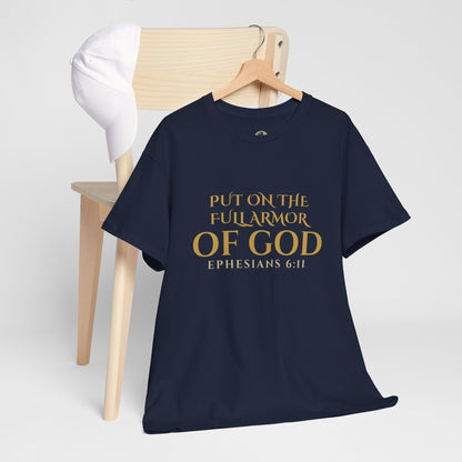 ✝️  Armor of God Christian T-Shirt — Minimal Faith Statement (Optional) Personalization