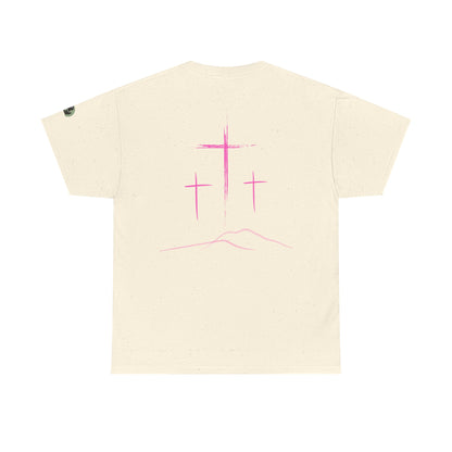 Premium Tee | with 3 Pink Crosses on the back
