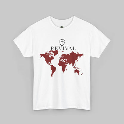 ✝️ REVIVAL World Map Tee — Faith in Motion T-Shirt