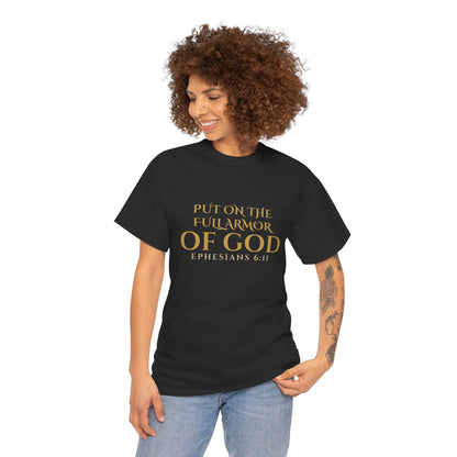✝️  Armor of God Christian T-Shirt — Minimal Faith Statement (Optional) Personalization
