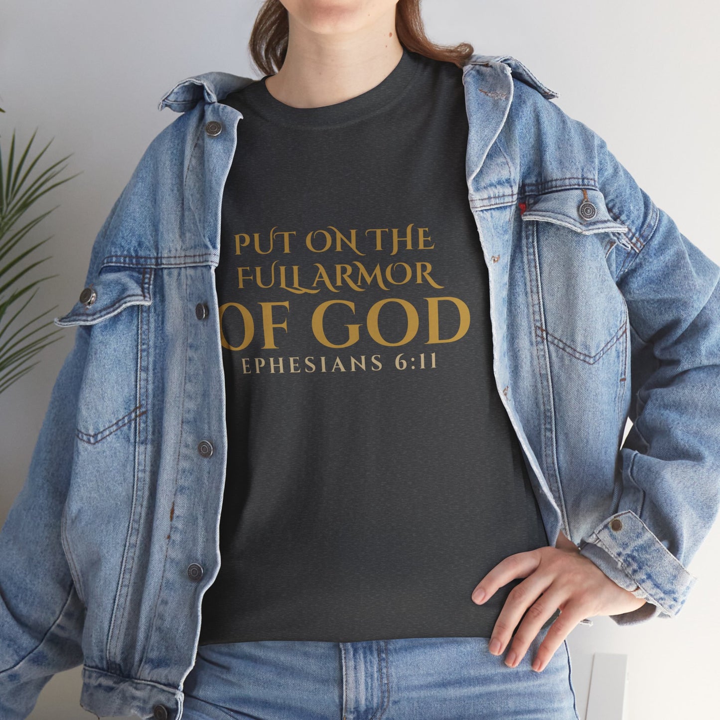 ✝️  Armor of God Christian T-Shirt — Minimal Faith Statement (Optional) Personalization