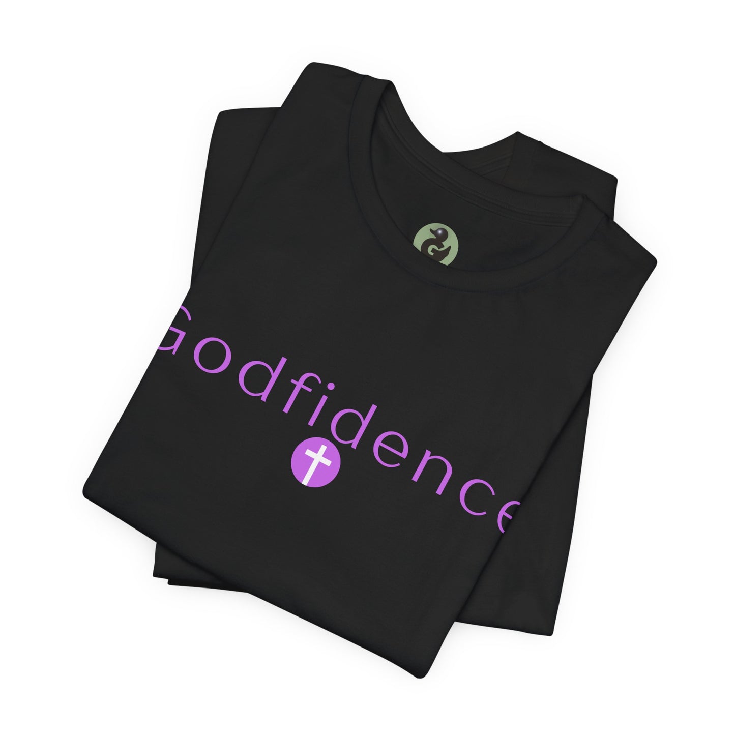 💜 Godfidence Christian Tee — 'Godfidence' Cross Faith T-Shirt | 💜 Optional Personalized Gift