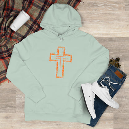 King Hooded Sweatshirt – God First Cross Design