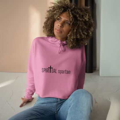 Spiritual Spartan Crop Hoodie — Bold Spiritual Design