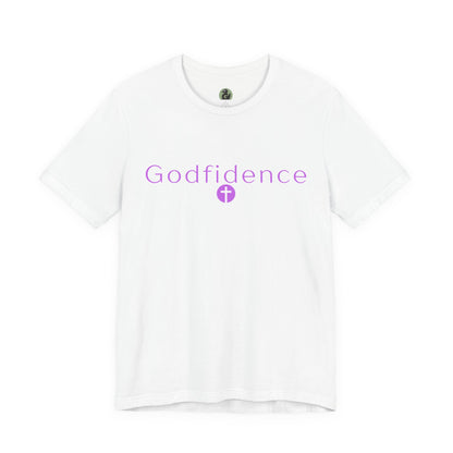 💜 Godfidence Christian Tee — 'Godfidence' Cross Faith T-Shirt | 💜 Optional Personalized Gift
