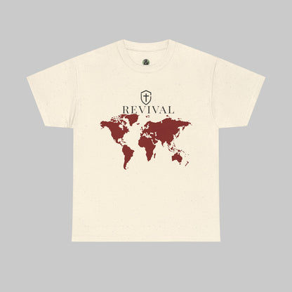 ✝️ REVIVAL World Map Tee — Faith in Motion T-Shirt
