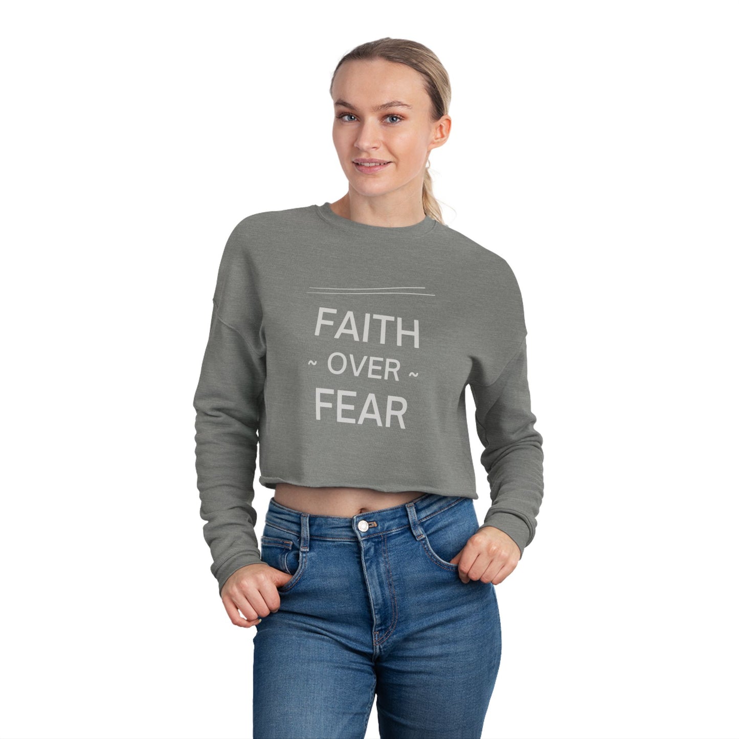 Faith Over Fear Sweatshirt - Christian Crewneck, 3 color options