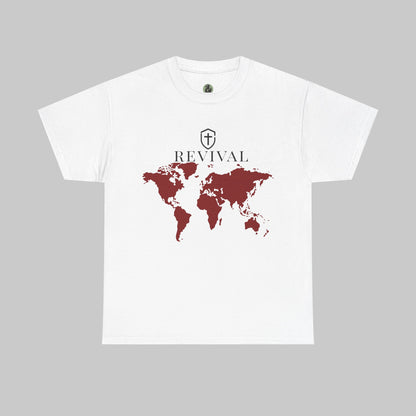✝️ REVIVAL World Map Tee — Faith in Motion T-Shirt