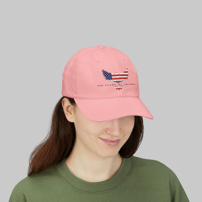 ✝️ 250 Years of Freedom Dad Cap — Subtle Patriotic USA Flag Hat