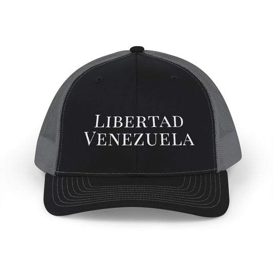 Libertad Venezuela Trucker Hat,  Embroidered Map and Flag,  Mesh Snapback