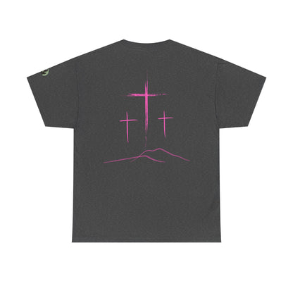 Premium Tee | with 3 Pink Crosses on the back