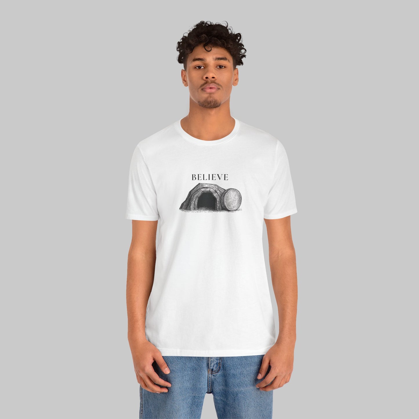 ✝️ Believer Resurrection Tee — Faith-Inspired “Believe” Graphic T-Shirt