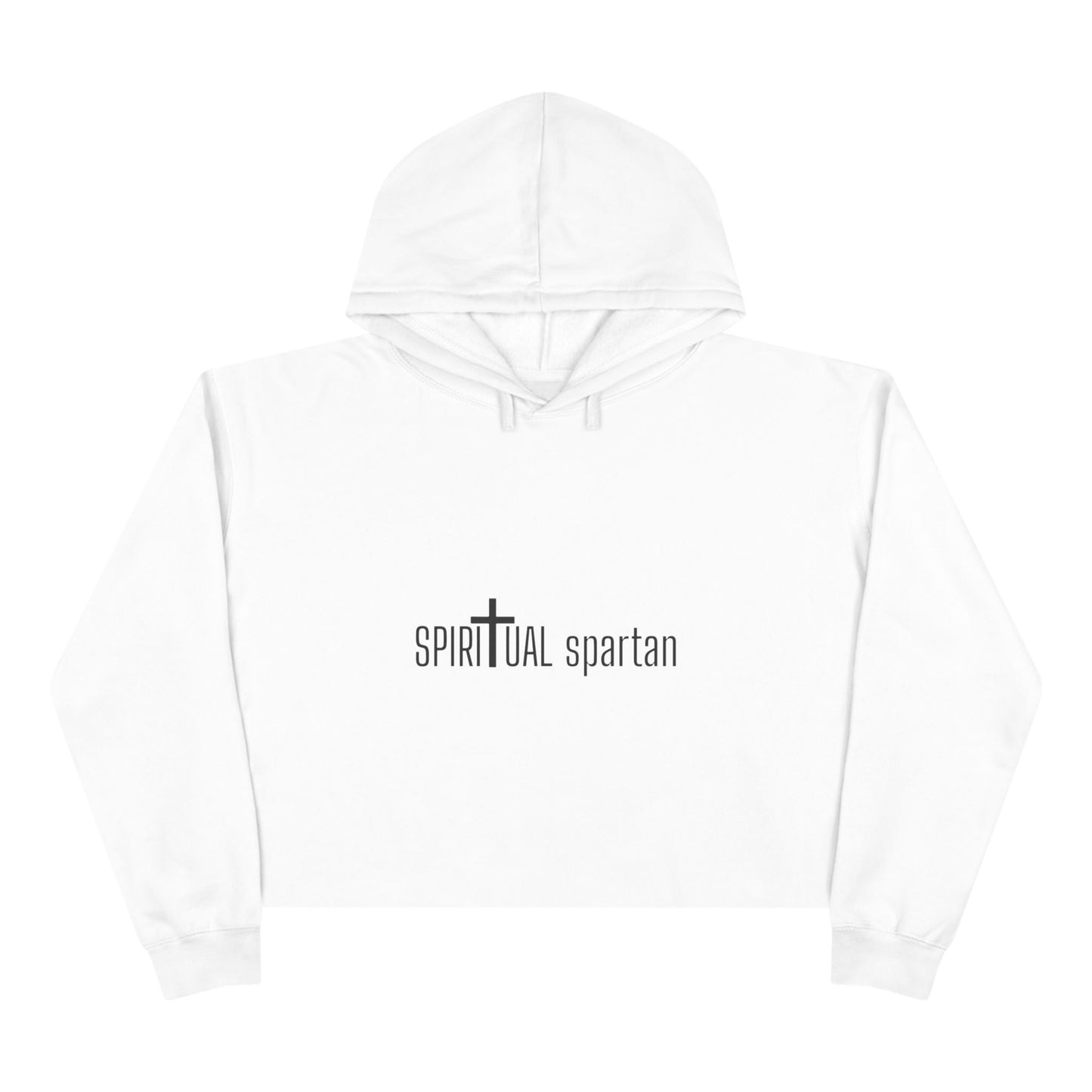 Spiritual Spartan Crop Hoodie — Bold Spiritual Design