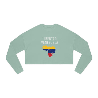 Libertad Venezuela Cropped Sweatshirt | Women’s Patriotic Long Sleeve