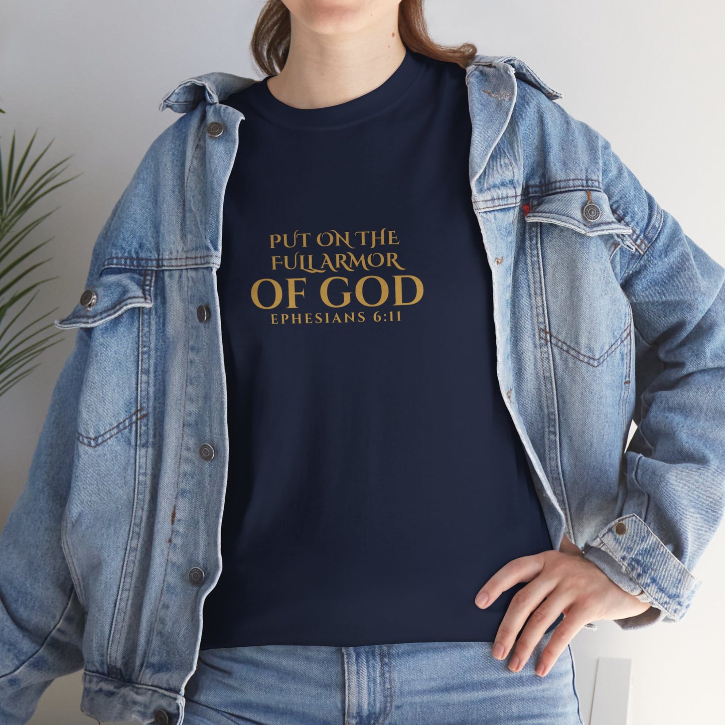 ✝️  Armor of God Christian T-Shirt — Minimal Faith Statement (Optional Personalization)