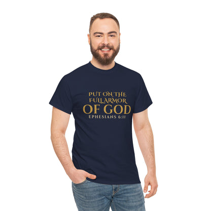 ✝️  Armor of God Christian T-Shirt — Minimal Faith Statement (Optional) Personalization