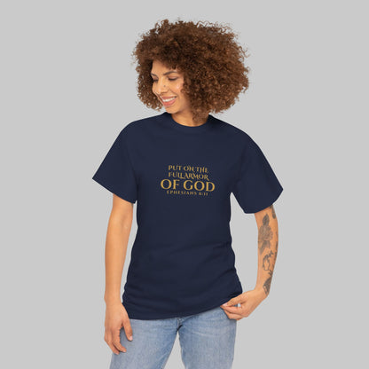 ✝️  Armor of God Christian T-Shirt — Minimal Faith Statement (Optional Personalization)