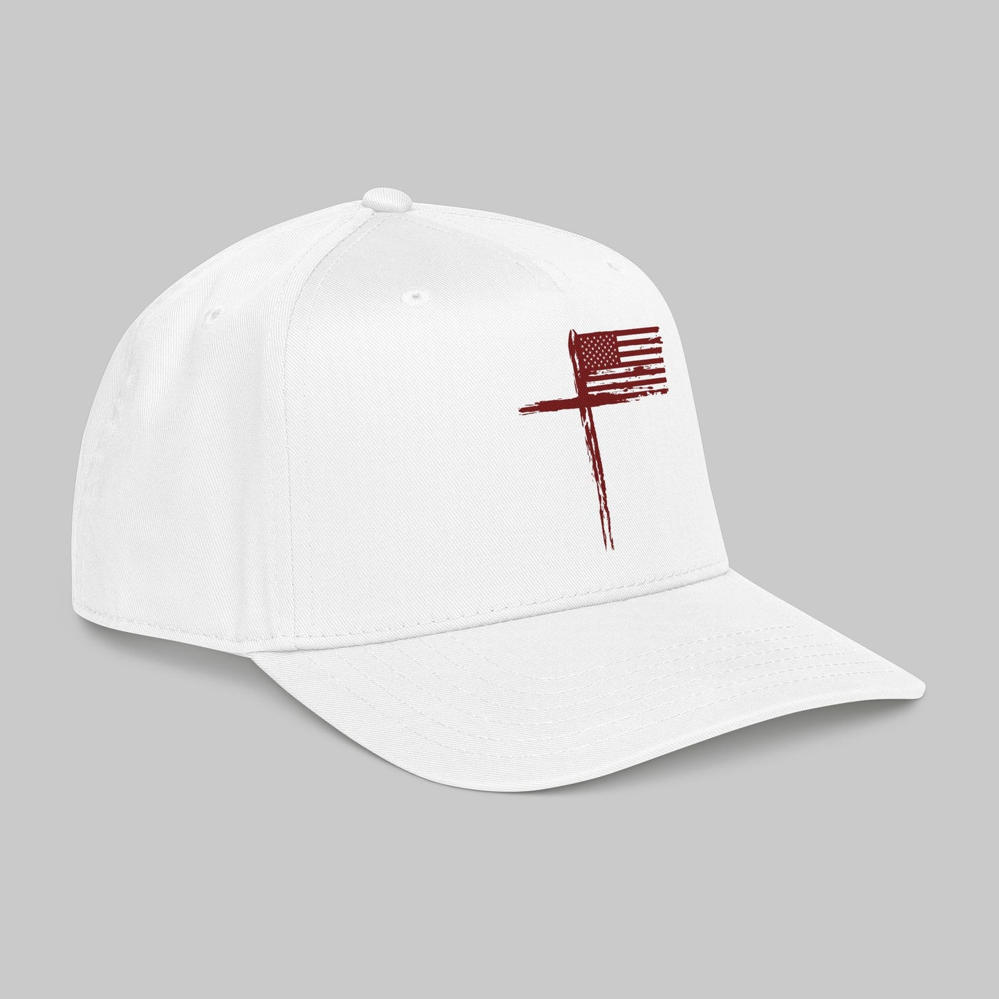 ✝️ Distressed Flag Baseball Cap — Faith-Inspired Vintage Patriotic Hat