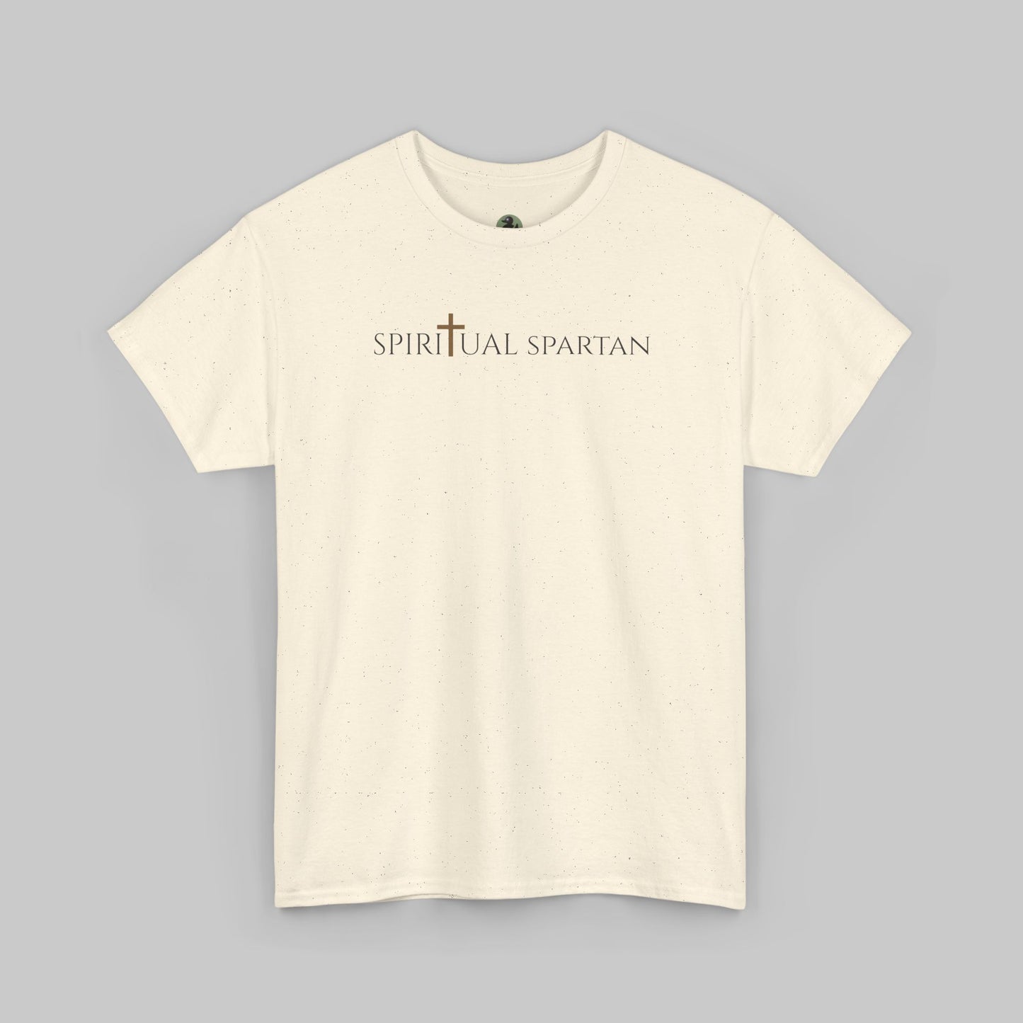 ✝️ Spiritual Spartan Tee — Minimal Faith Cross T-Shirt