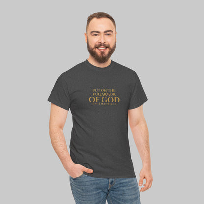 ✝️  Armor of God Christian T-Shirt — Minimal Faith Statement (Optional Personalization)