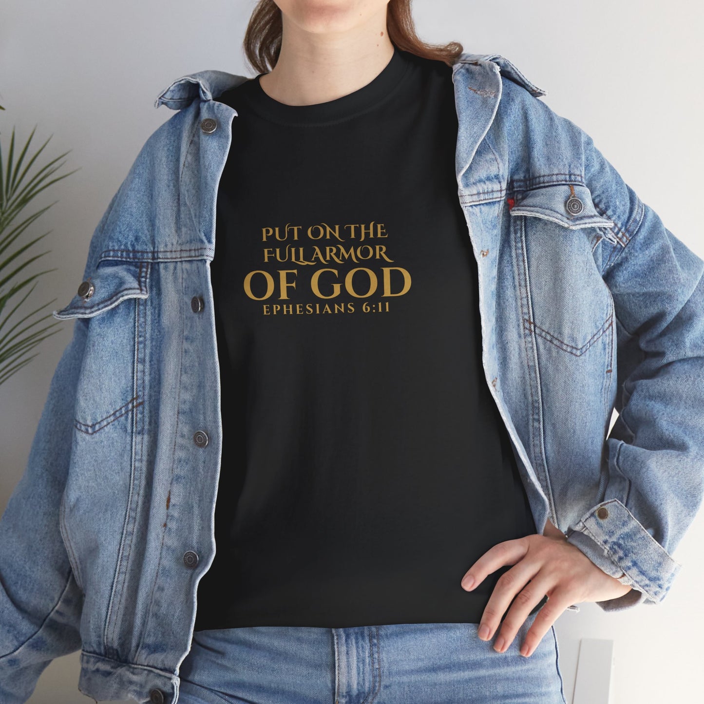 ✝️  Armor of God Christian T-Shirt — Minimal Faith Statement (Optional Personalization)