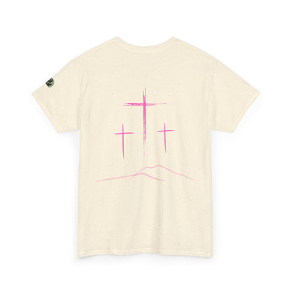 Premium Tee | with 3 Pink Crosses on the back