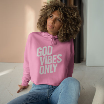 "God Vibes Only" Crop Hoodie