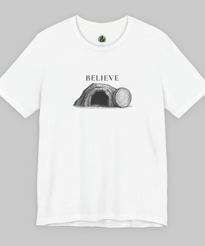 ✝️ Believer Resurrection Tee — Faith-Inspired “Believe” Graphic T-Shirt