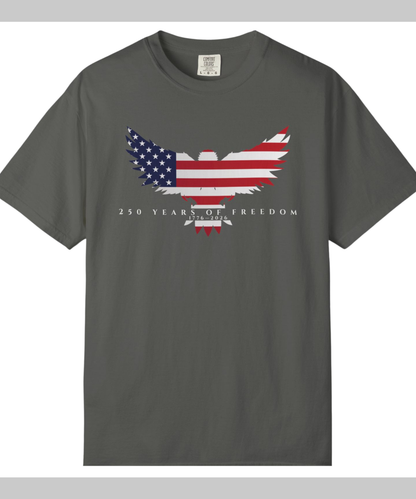 250 Years of Freedom patriotic eagle shirt – American flag faith-based graphic tee
