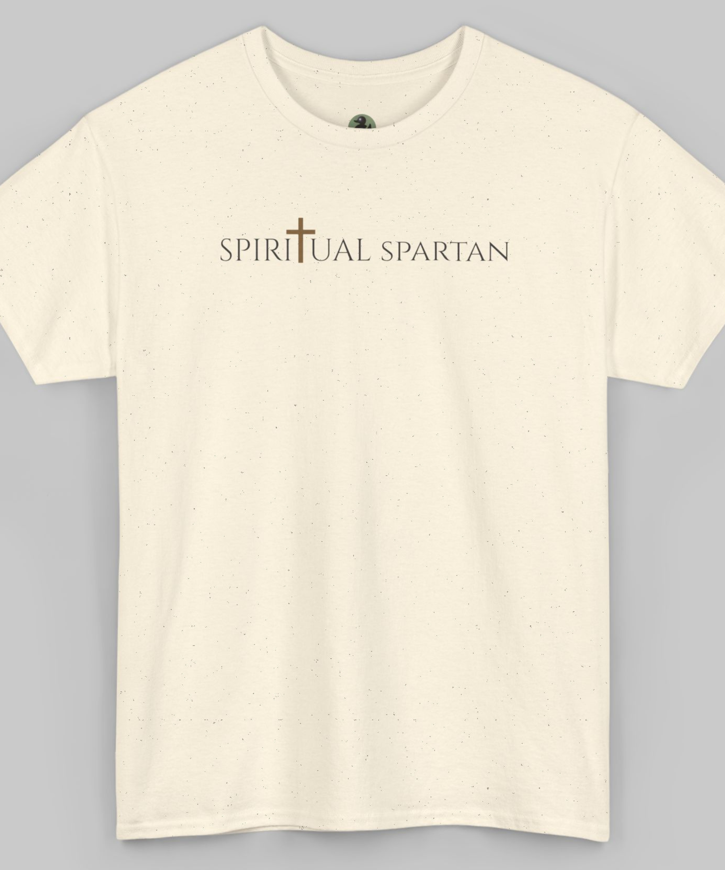 ✝️ Spiritual Spartan Tee — Minimal Faith Cross T-Shirt