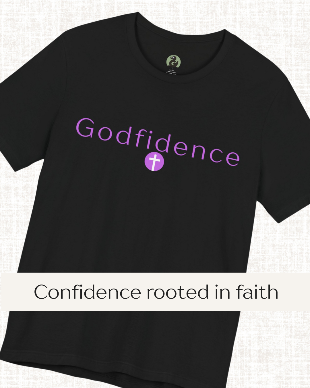 💜 Godfidence Christian Tee — 'Godfidence' Cross Faith T-Shirt | 💜 Optional Personalized Gift