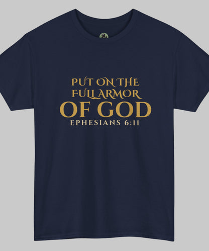 ✝️  Armor of God Christian T-Shirt — Minimal Faith Statement (Optional) Personalization