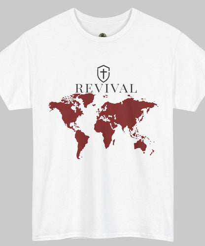 ✝️ REVIVAL World Map Tee — Faith in Motion T-Shirt