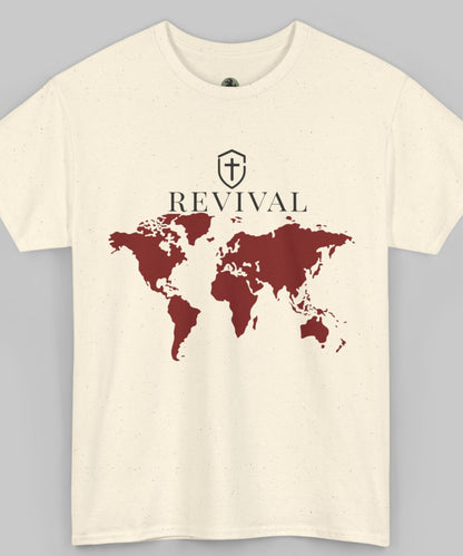 ✝️ REVIVAL World Map Tee — Faith in Motion T-Shirt