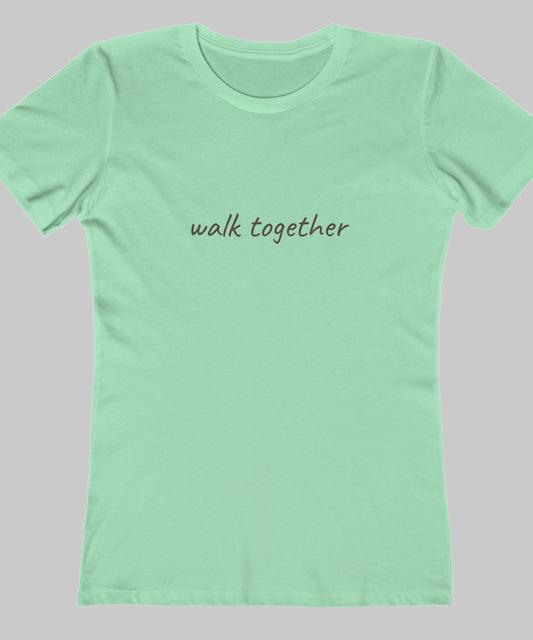 ✝️ Walk Together Tee — Women’s Relaxed Boyfriend Fit