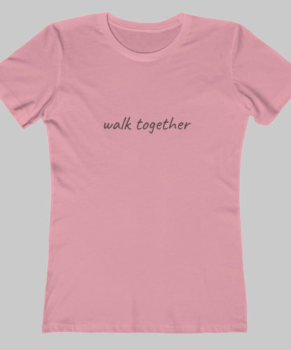 ✝️ Walk Together Tee — Women’s Relaxed Boyfriend Fit