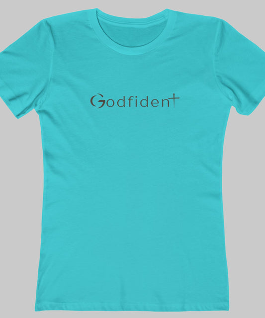 ✝️ Godfident Tee — Women’s Relaxed Christian Graphic Shirt