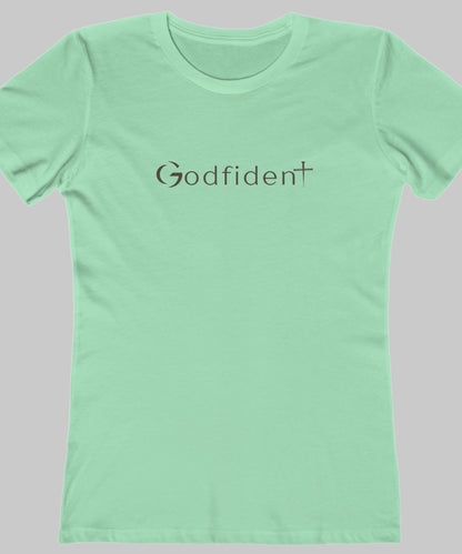✝️ Godfident Tee — Women’s Relaxed Christian Graphic Shirt